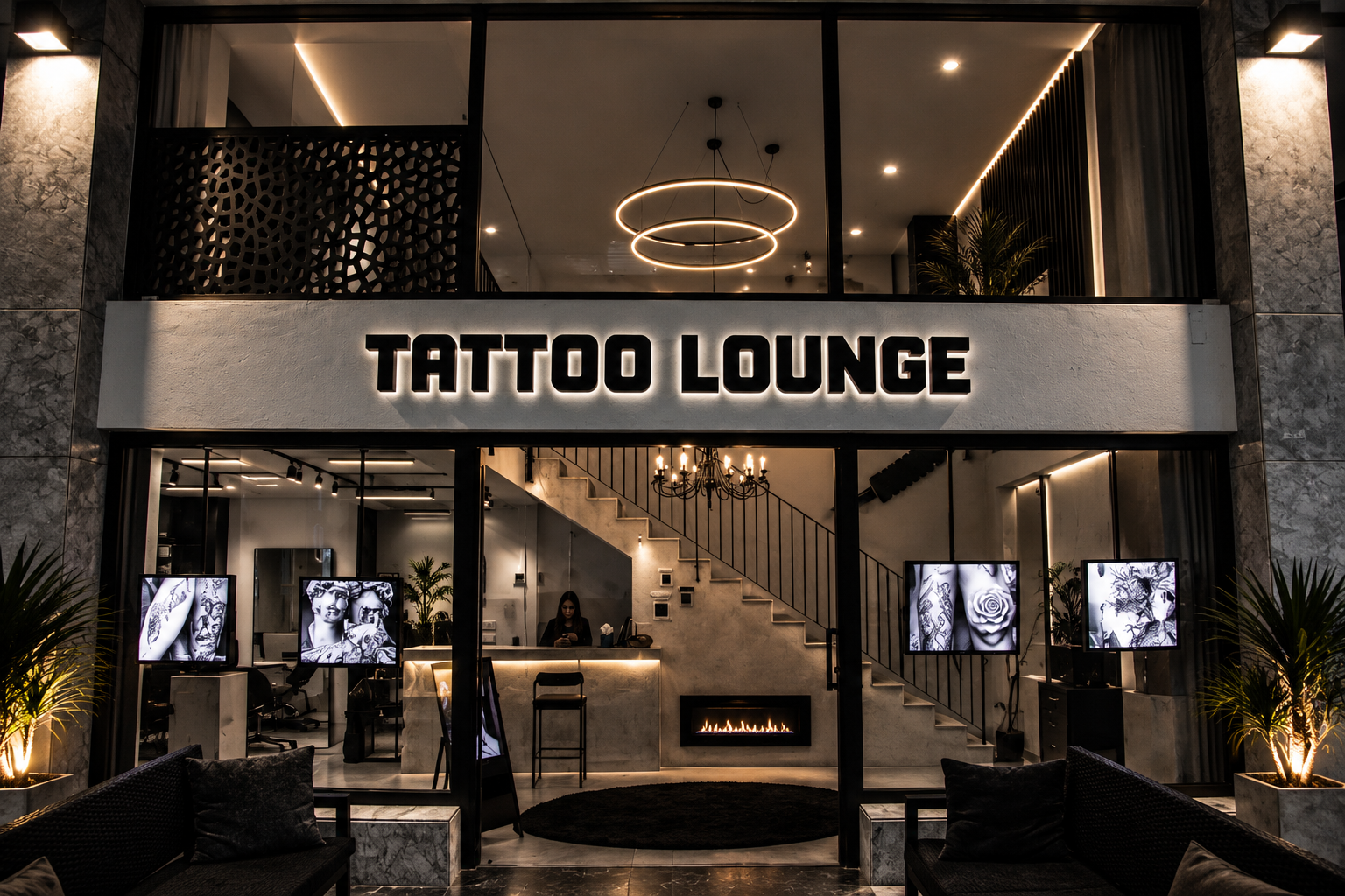 Tattoo Ibiza Lounge exterior at night